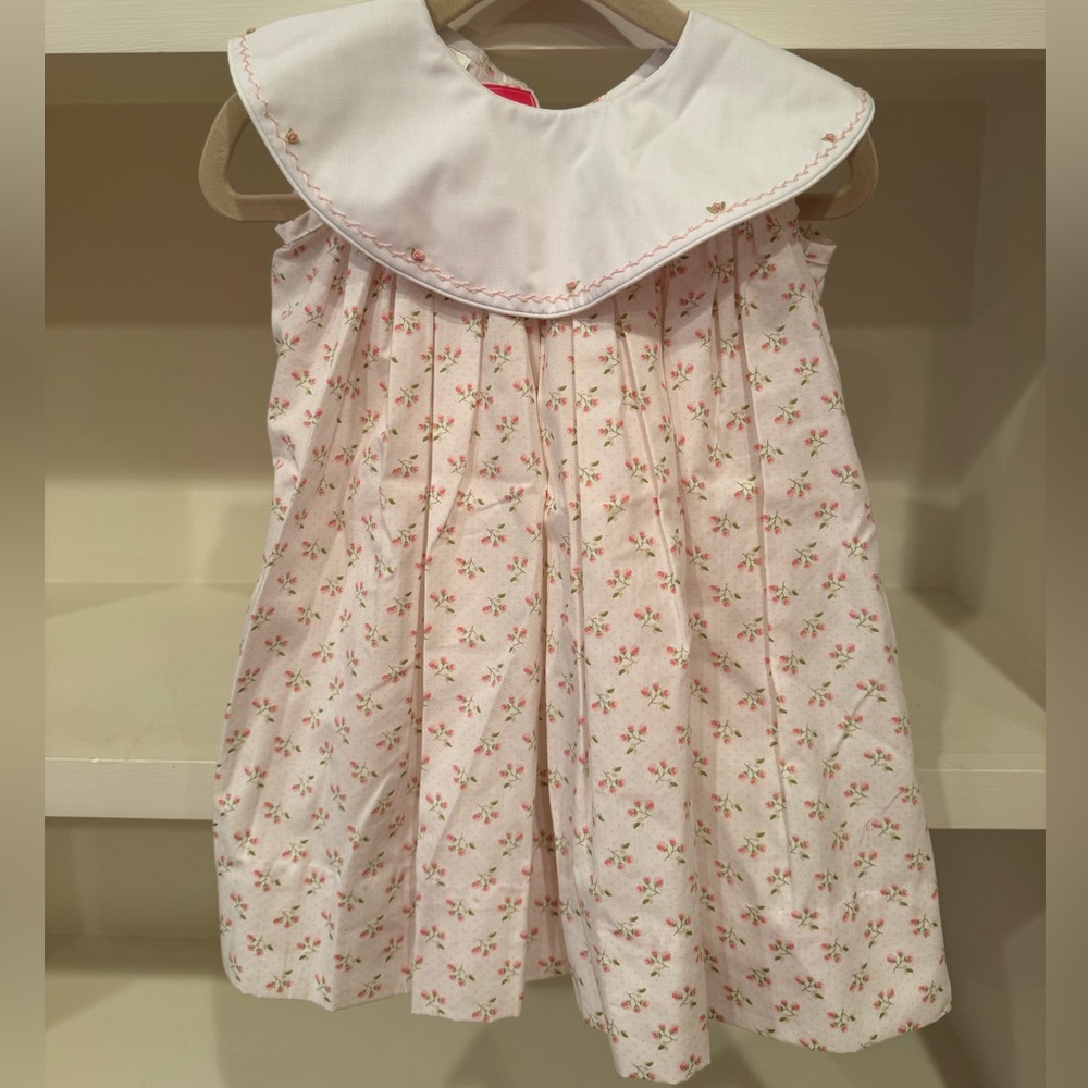 Floral Baby Dress with White Collar
